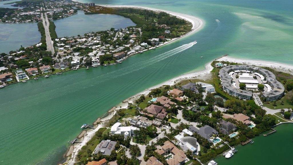 Aerial of Longboat Key, Florida